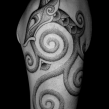 "dragon with spirals tattoo" "nordic tattoo"