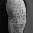 "rune tatovering" "nordictattoo" "tattooed by hand" "lines by hand"