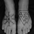 "ægishjálmur tattoo"  "valknut tattoo" "tattooed by hand" "colin dale"